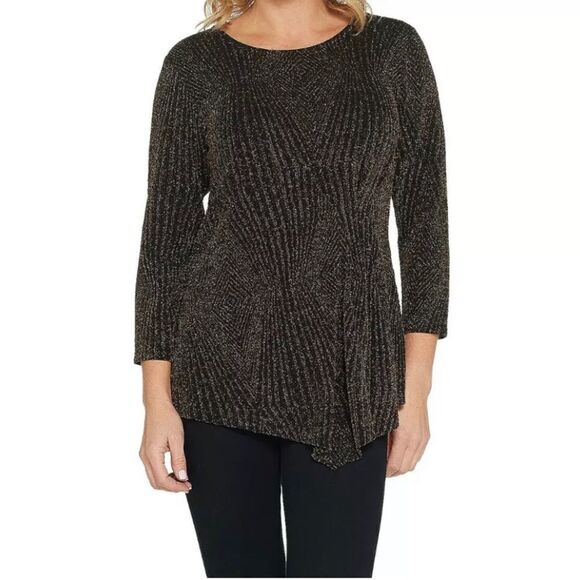 Belle by Kim Gravel Pattern Lurex Top Side Detail - Picture 1 of 6